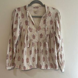 La Vie by Rebecca Taylor floral blouse Size M